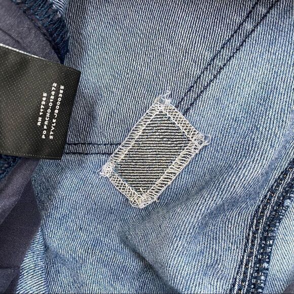 J Brand Raw Edge Asymmetrical Hem Medium Wash Skinny Jeans 25 - Picture 9 of 13